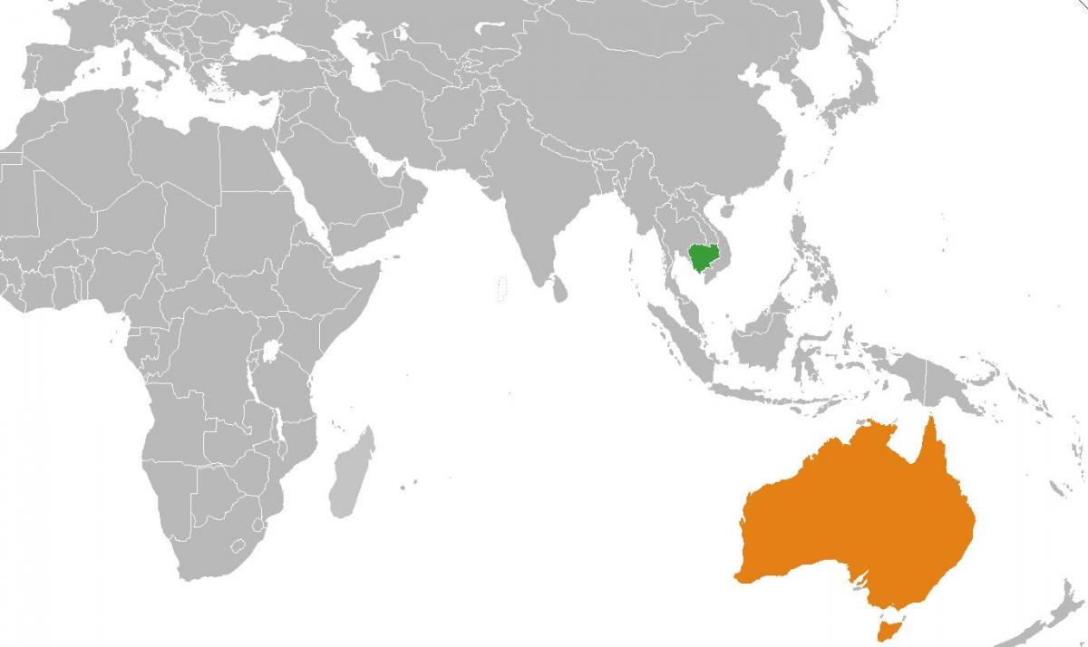 カンボジアでの地図世界の地図