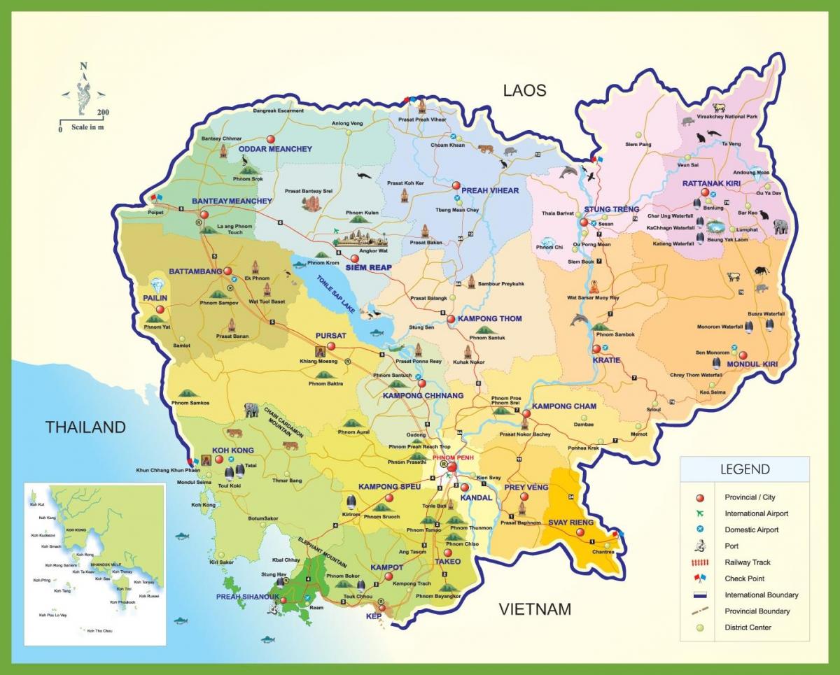 カンボジア旅行地図