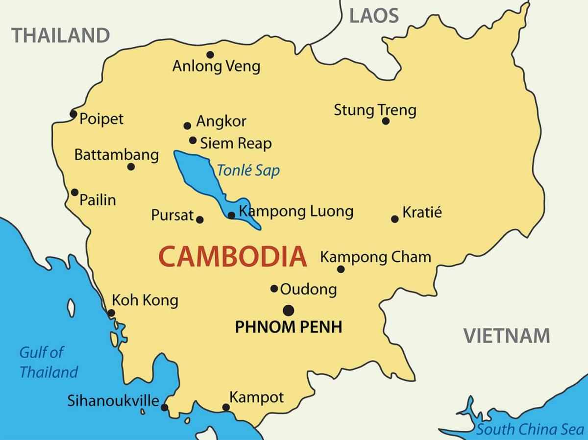 カンボジアの都市地図