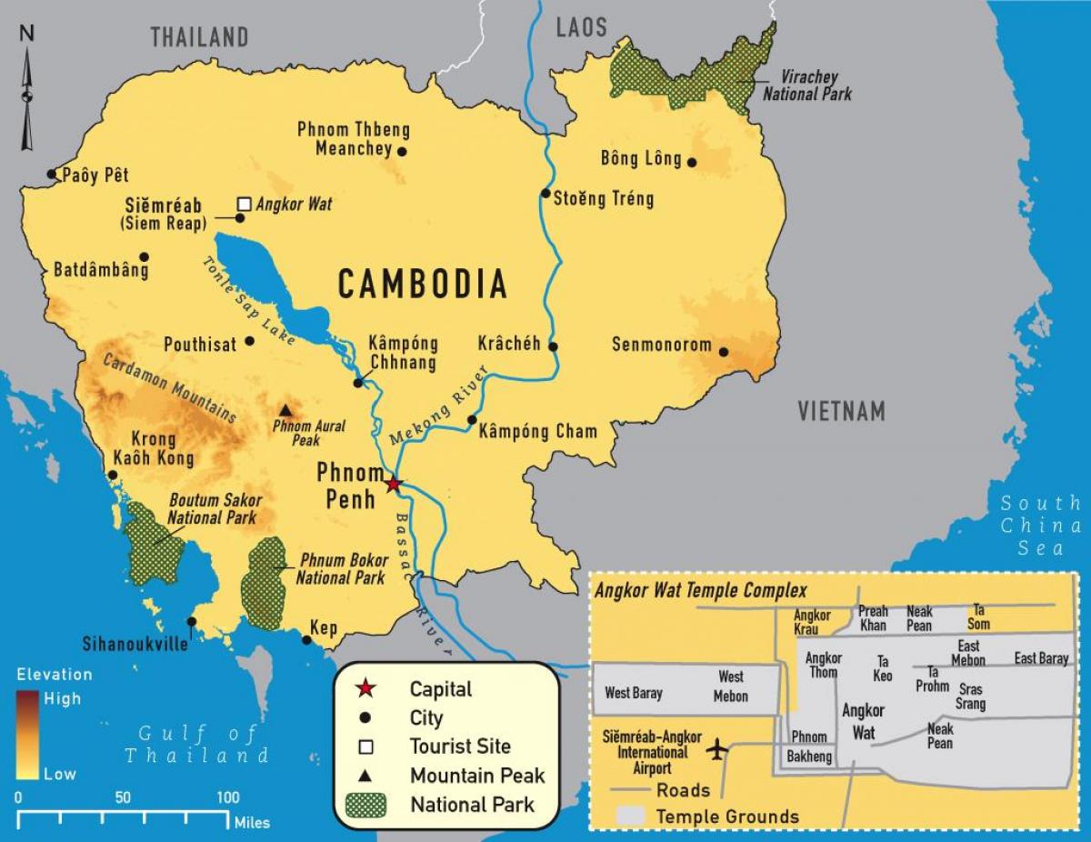 アンコール遺跡地図カンボジア