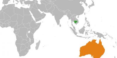 カンボジアでの地図世界の地図