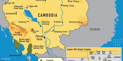 アンコール遺跡地図カンボジア