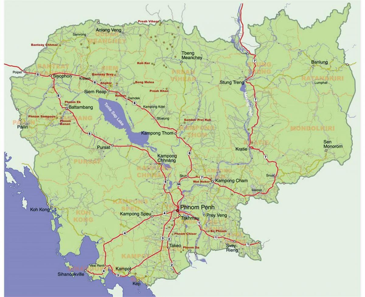詳細地図カンボジア